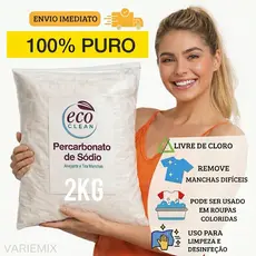 Percarbonato De Sódio 100% Eco  Clean Alvejante sem cloro Tira Manchas limpeza clareador 500g/1kg/2kg/3kg