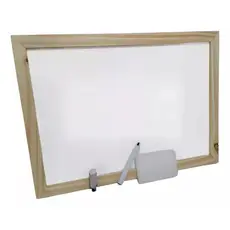 Lousa Quadro Branco Moldura Mdf Premium 26x36 Cm + Brinde