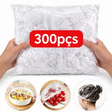 KIT 100/200/300 Tampas De Plástico Descartável Para Alimento