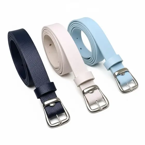 Kit 3 Cintos Femininos Casual Dia a Dia Usa Fácil Moda Prata - Rosana