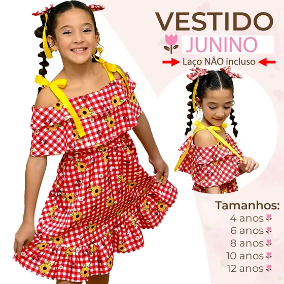 Vestido Infantil Juvenil Menina Luxo Casual Delicado Exclusivo Lançamento Novidade Babado 4 a 12 Anos