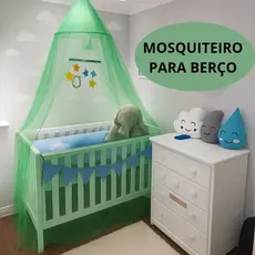 Mosquiteiro de Teto para Berço Renda Micro Furos Proteção para seu Bebê