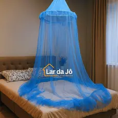 Mosquiteiro de teto em filo com elástico para cama box de casal e solteiro promoção