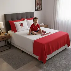 Lençol Casal Personalizado Time de Futebol Pintado Com 2 Fronhas  Jogo de Cama Casal Personalizado Torcida