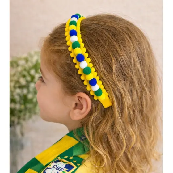 Tiara Infantil Brasil 🇧🇷 Tiara Eleições Manifestação Jogos da Seleção