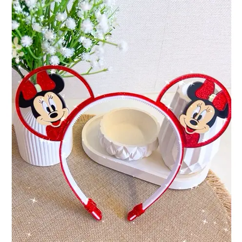 Tiara Orelhinha Minnie / Tiara infantil / Tiara menina /Tiara disney Tiara orelhinha/ Tiara Minnie Vermelha Tiara Minnie