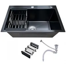 Cuba Para Pia Cozinha Gourmet 304 Aço Inox Com Comcesta de Drenagem Acessório  (Sem Toneira) 68x45cm