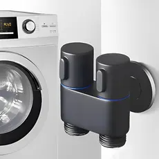 Torneira Registro Válvula Preto Fosco Dupla Saída ½" para Banheiro Cozinha Área de Serviço Lavabo