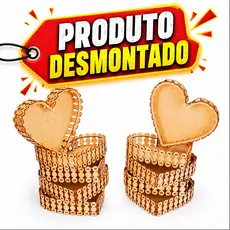 Kit Bandeja Coração Meia Pérola MDF 30x28x5cm – 10 UNIDADES