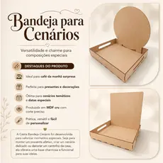 CESTA BANDEJA CENARIO, ANIVERSÁRIO,DECORATIVA