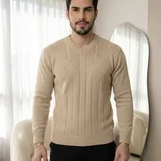 Suéter Blusa  Manga Longa Masculina de Tricô Gola V  Blusa Inverno Social Dia a Dia Casual Confortável
