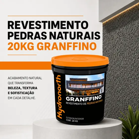Revestimento Pedras Naturais 20kg Granffino Efeito Natural Pedra Decorativa