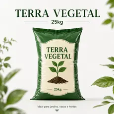 Terra Vegetal 25kg Rica Em Nutrientes Para Plantas Fértil Orgânico