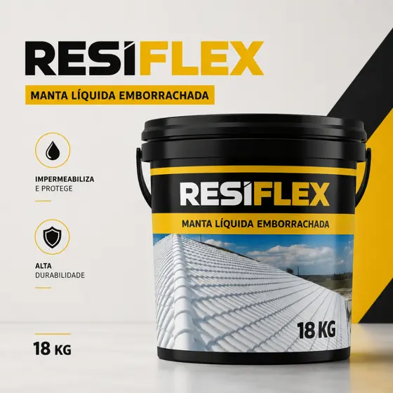 Manta Líquida Emborrachada 18kg Para Laje Telhado Parede Impermeabilizante