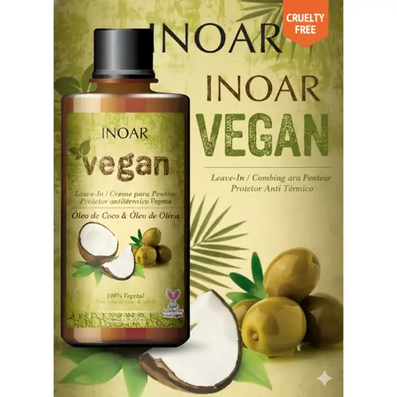 Leave-in Coco & Oliva Inoar – Hidratação Profunda e Brilho Natural! 300ml
