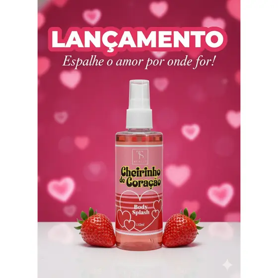 Body Splash Cheirinho de Coração - TS Beauty Cosmeticos 110 ml