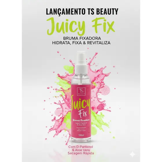 Bruma Fixadora de makeJuicy Fix 150ml – Fixação, Hidratação e Efeito Glow