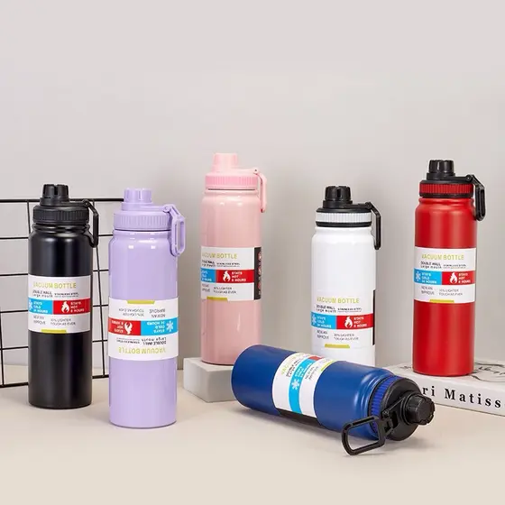 Garrafa térmica Academia 800ML com Alça em Aço Inoxidável e Isolamento