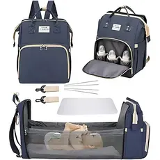 Mochila Bolsa Maternidade Térmica Impermeável Vira Berço Bebê Grande Capacidade