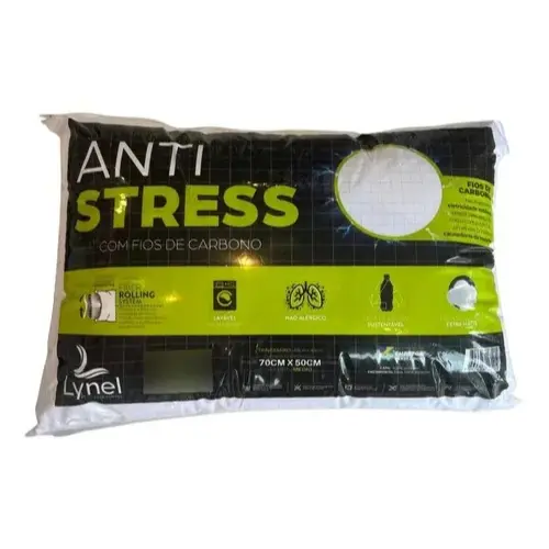 Travesseiro Antistress Com Fios De Carbono - Lynel - 50x70cm