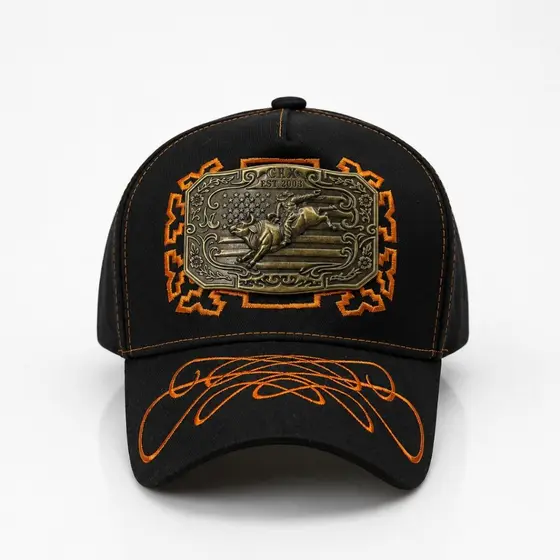 Boné Country Western Bordado Arabesco Aba Curva