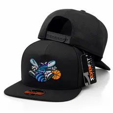 Boné de Basquete Aba Reta Bordado anos 90 Hornets