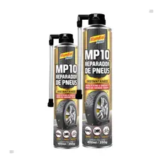Kit 2 Reparador De Pneus Spray Instantâneo Carro Moto Bicicleta MP10 400ml