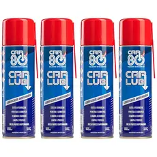 Kit 4 Unidades Car Lub Desengripante Spray 300ml - Lubrificante Antiferrugem Multiuso Ação Rápida