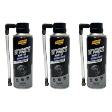 Kit 3 Unidades Reparador Pneu Enche Veda Instantaneo Mp10