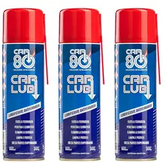 Kit 3 Unidades Car Lub Desengripante Spray 300ml - Lubrificante Antiferrugem Multiuso Ação Rápida