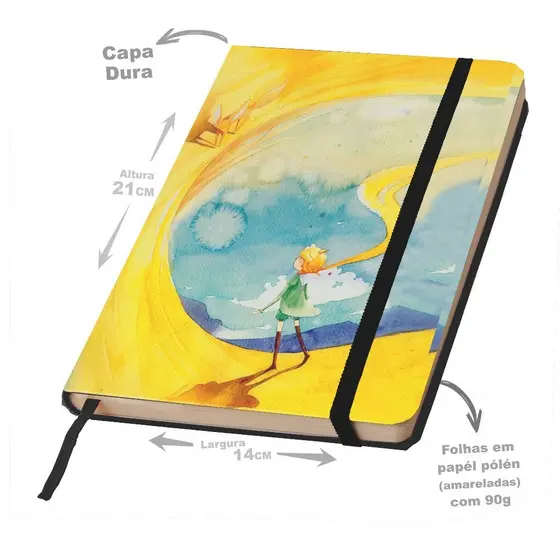Caderno SKETCHBOOK  Pequeno príncipe estilo 21X14cm.