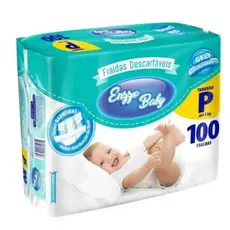 Fralda Infantil Enzzo Baby Híper P Com 100 Unidades