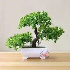 Bonsai Artificial Plástico Realista Natural Pinho Bonsai para Decorações