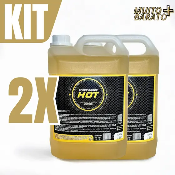 Kit 2 Pretinho 5L Forte Concentrado Hot Revitaliza e Protege Speed Crazy