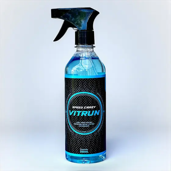 Limpador de Vidros e Espelhos Vitrun 500ml Brilho e Nitidez Cristalino Speed Crazy