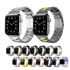 pulseira de aço inoxidável para apple watch série ultra 7 8 49 45 44 42 41 40 38 22 mm iwo w37 w27 s8