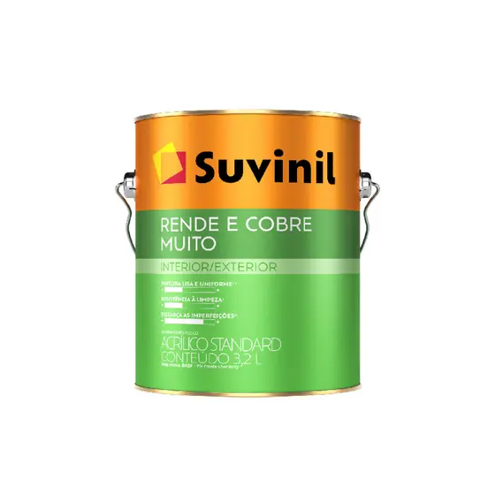 Tinta Rende e Cobre Muito Tons de Cinza Mais Vendidos 3,2L Suvinil