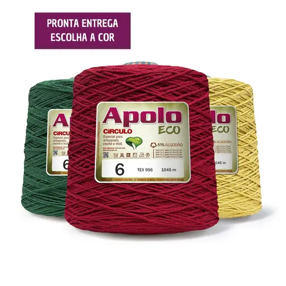 Barbante Apolo Círculo 1Kg Número 6 - 1045 metros - Crochê / Tricô - VÁRIAS CORES - LANÇAMENTO PROMO