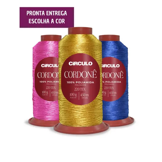 Fio Cordonê Circulo 100g 450mts - Macio e Cores Vibrantes - 100% Poliamida PROMO