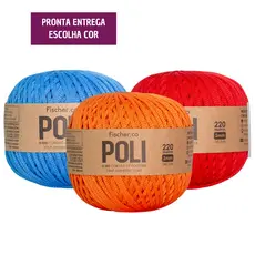 Fio Poli Fischer 3mm 220 Metros 100% Poliéster Para Bolsas e Artesanatos