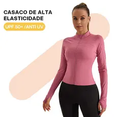 Liouty Jaqueta Feminina de Corrida de Manga Comprida para Ginástica e Ioga Esportiva com Proteção UV