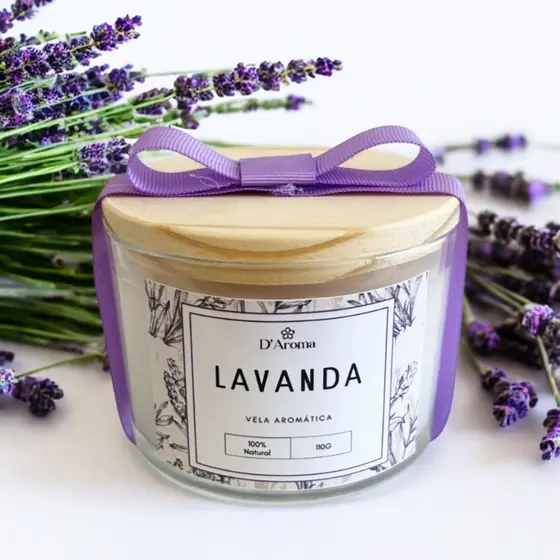 Vela aromática perfumada artesanal PREMIUM 110g 5 fragrâncias