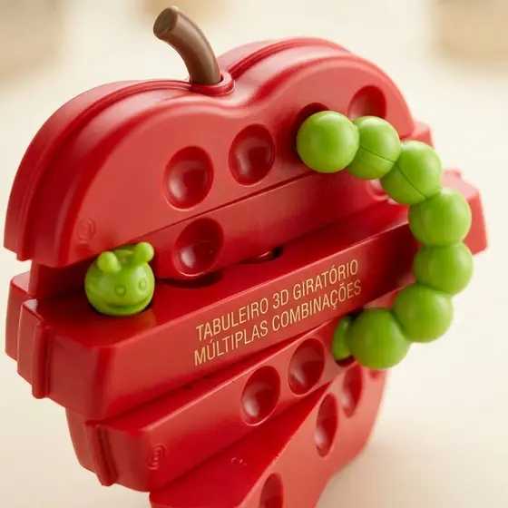 Brinquedo Educativo Lógica Infantil Desafios Raciocínio Coordenação Motora Apple Twist 60 Desafios