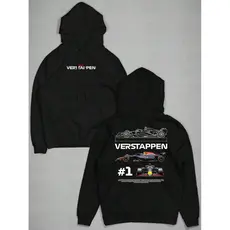Blusa De Frio Moletom Canguru Max Verstappen Two cars #1 2025 Red Bull Racing Formula 1