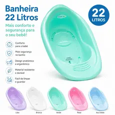 Banheira Plastibaby Para Bebê 22 Litros