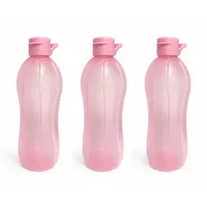 Conjunto 3 Garrafa Squeeze Plástico 2l Tampa Colorida Alça Bico Articulável Água Fit Corrida