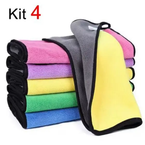 kit Toalha Pano De Microfibra Lavagem polimento De Carro Uso Geral limpeza 30*40 cm