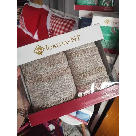 Kit/Jogo 2 Peças Toalhas Banho e Rosto Macias  - Caixa Presente - Toalhas NT