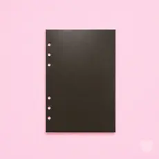 Kit 3/6 Divisórias A5 Plástico Preto Fichario Argolado Caderno de Disco