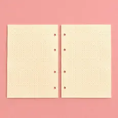 Refil Pólen A5 Fichário Caderno Argolado 4 furos 50/100 Folhas Pontilhada